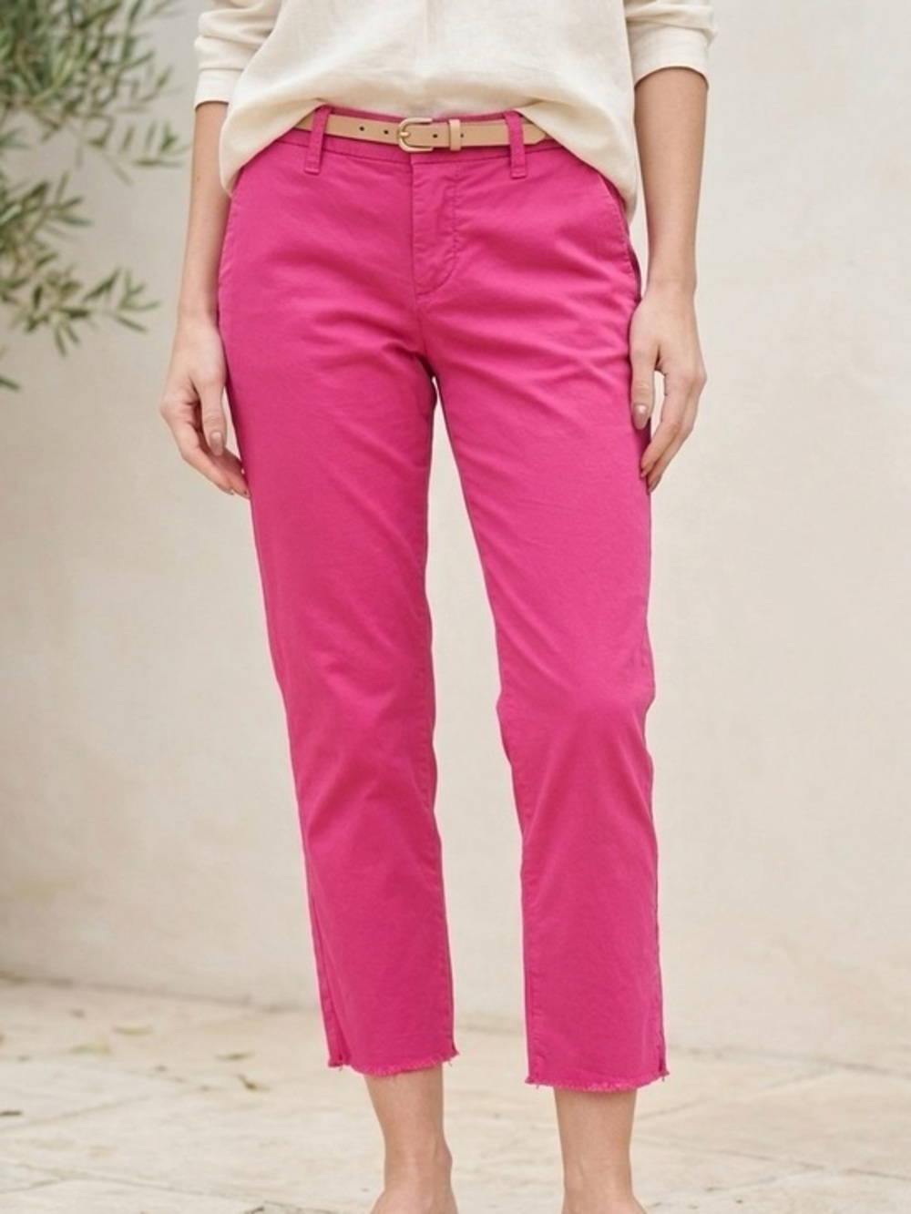 FRANK & EILEEN Wicklow The Italian Chino Hot Pink Size 4